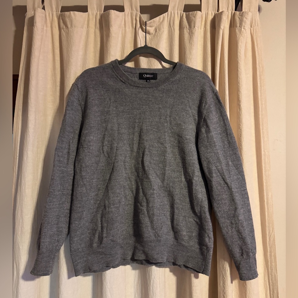 Quince Gray Crewneck Men's Sweater